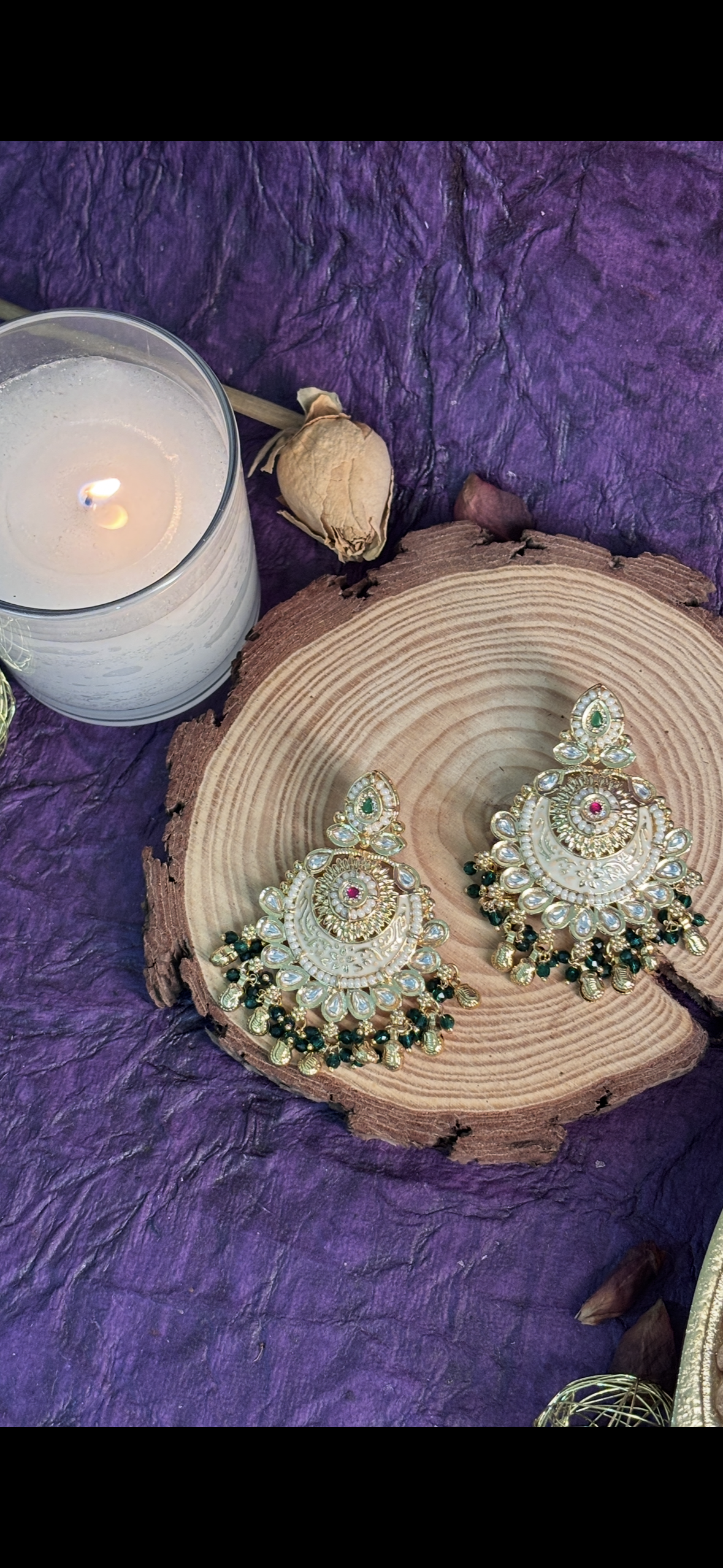Gold plated antique earrings