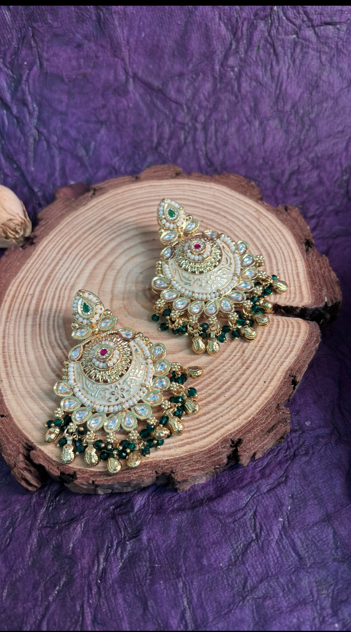 Gold plated antique earrings
