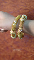 Gold plated openable bangles
