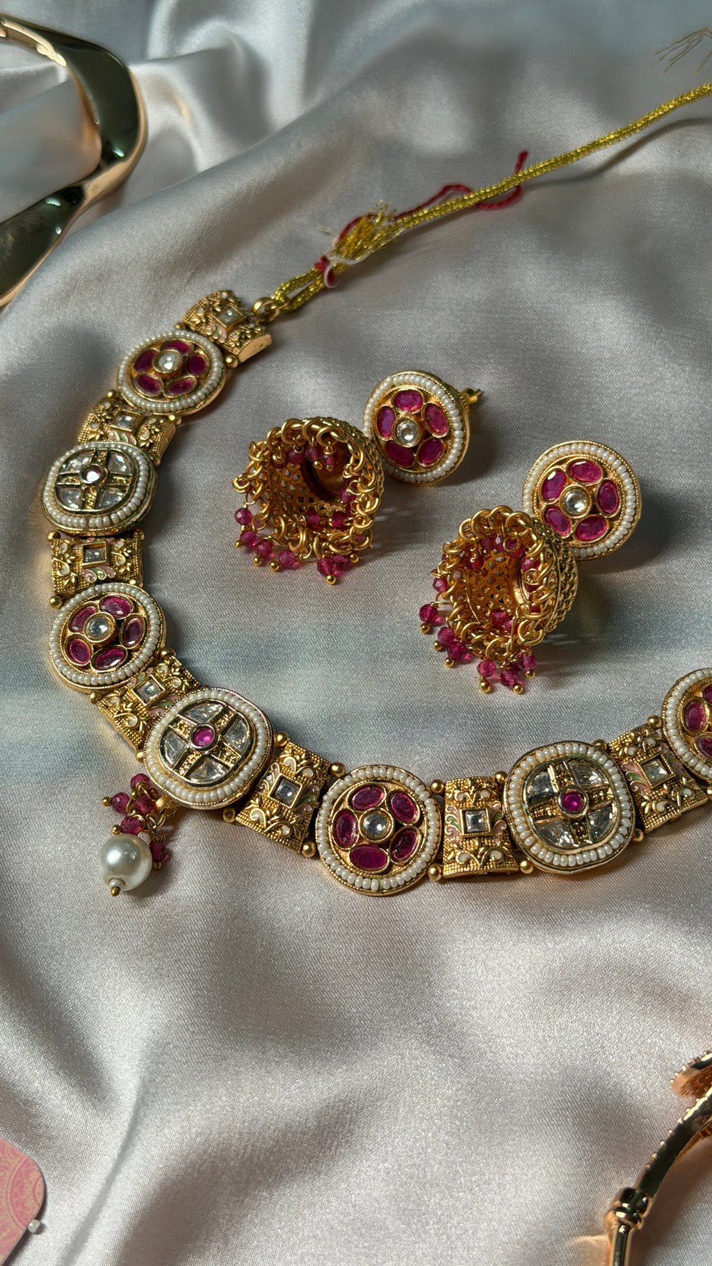 Gold plated rajwadi antique jewellery