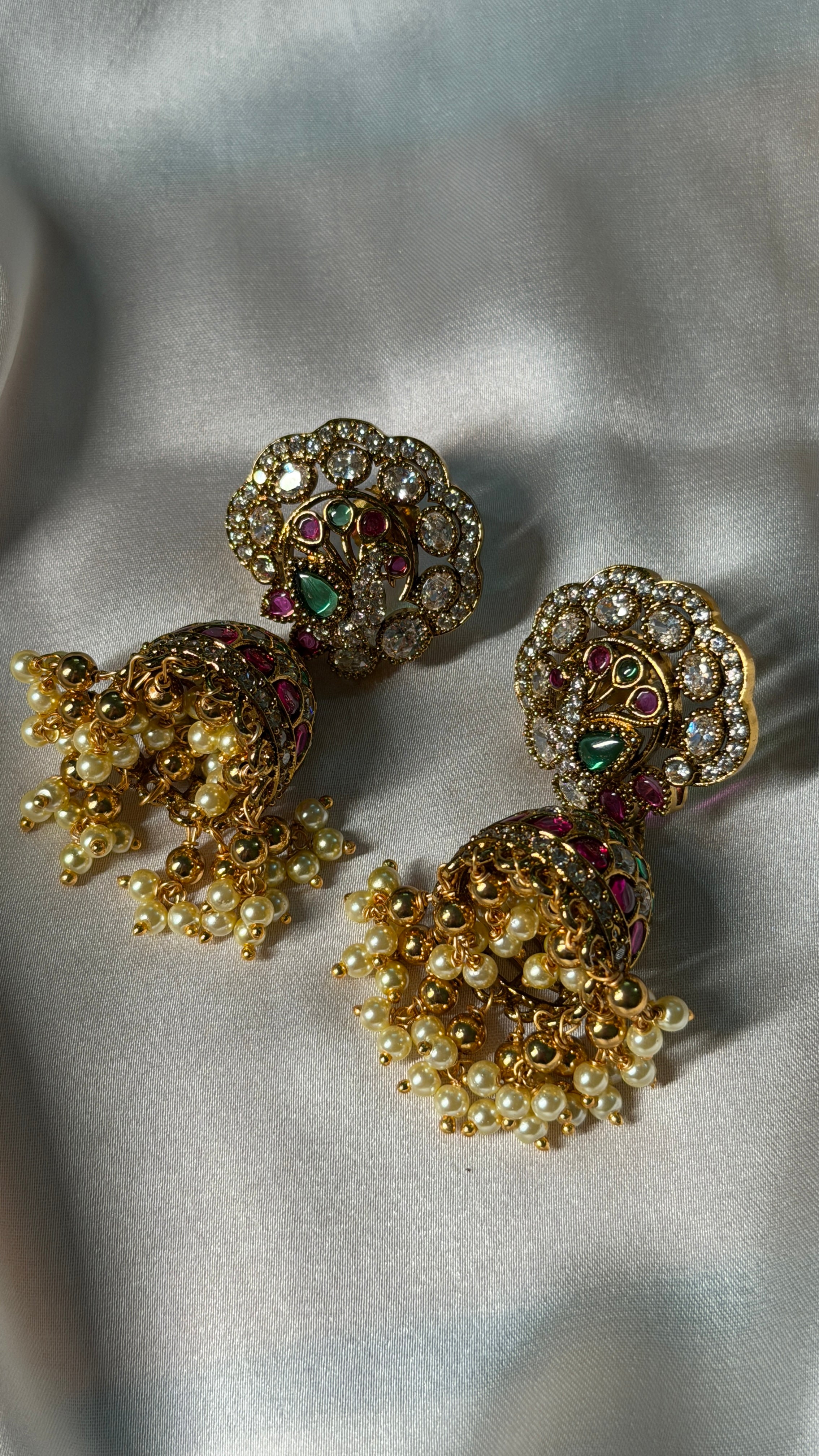 Gold plated jhumka earring