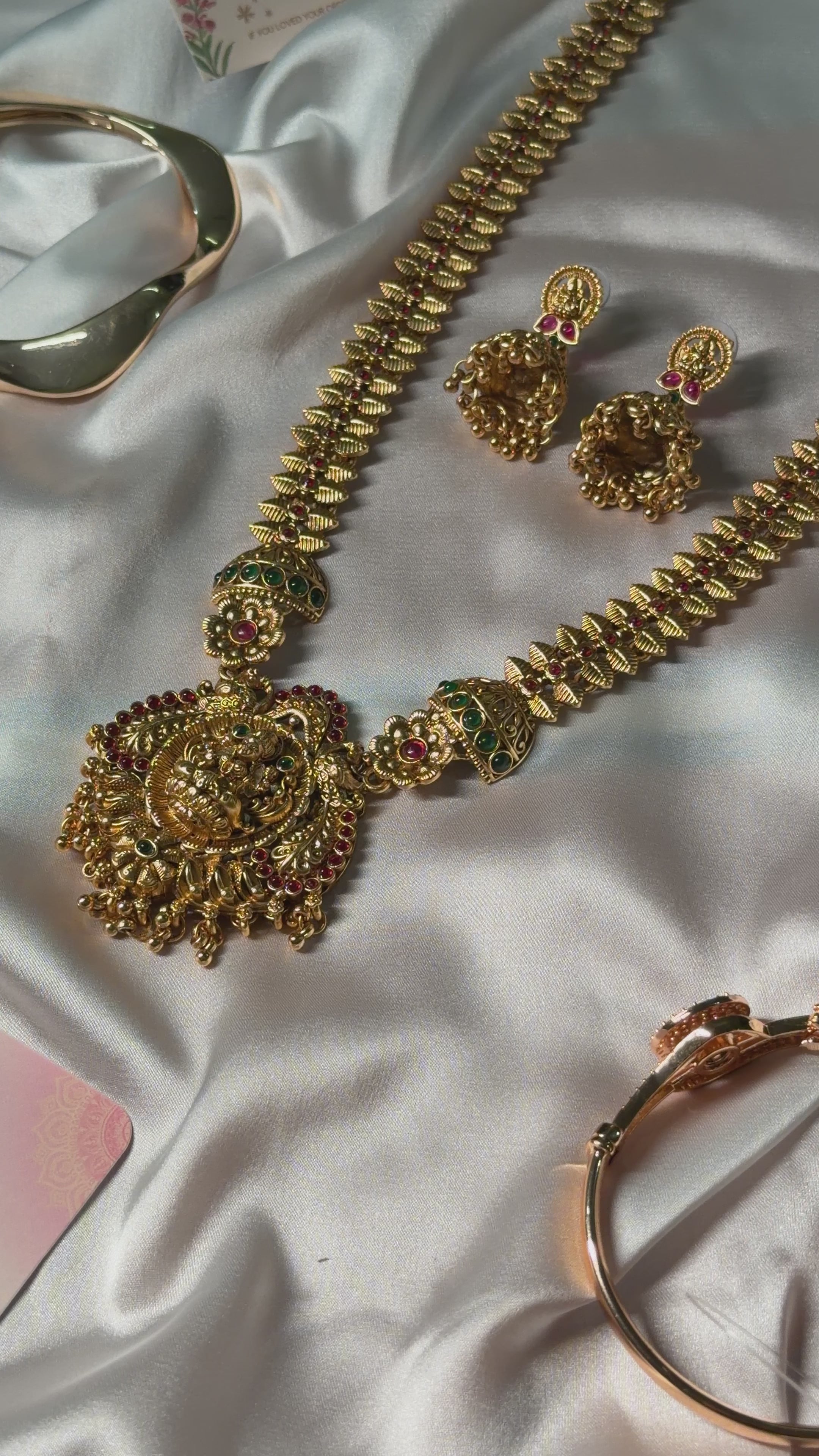Gold plated temple jewellery