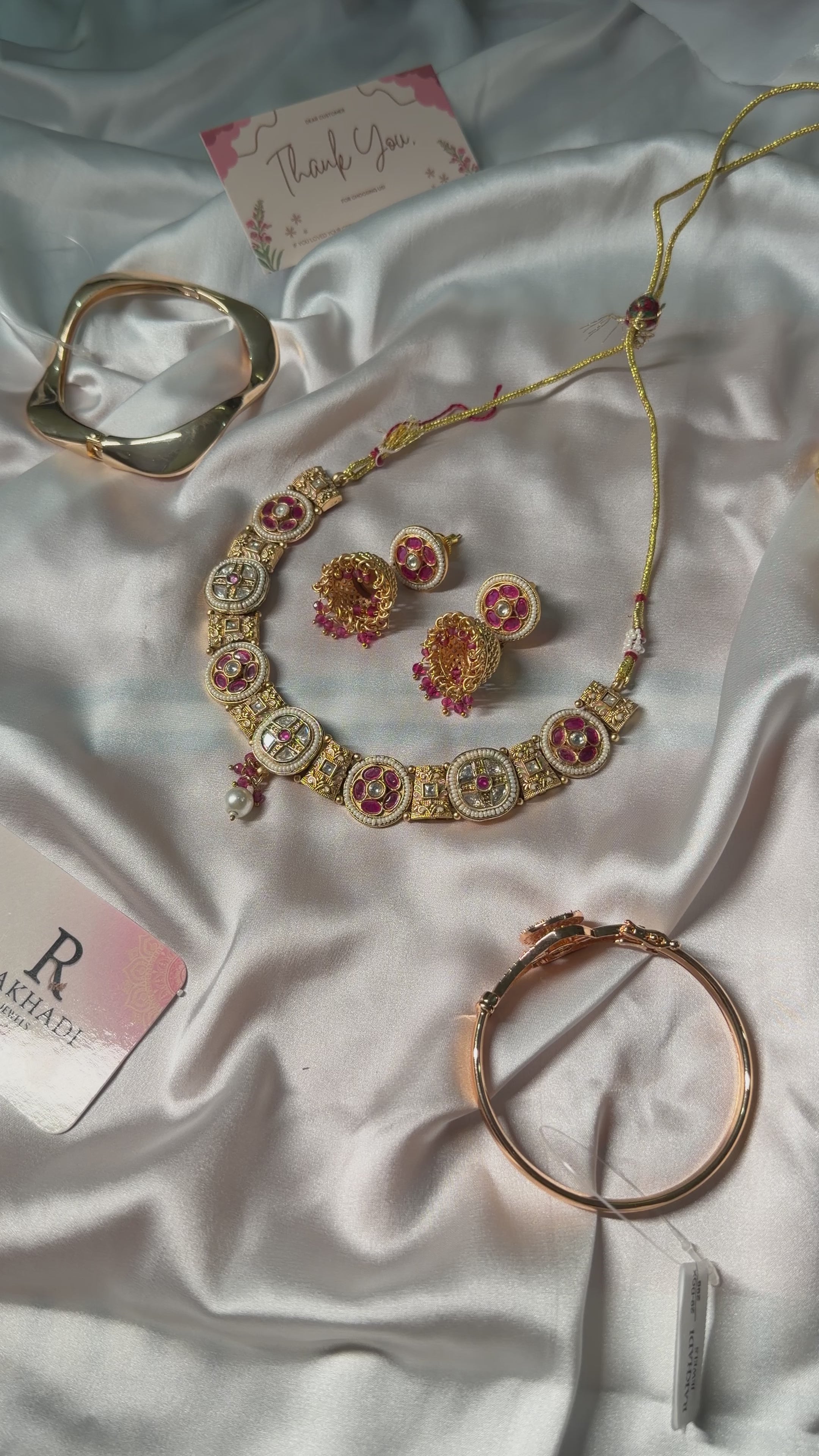Gold plated rajwadi antique jewellery