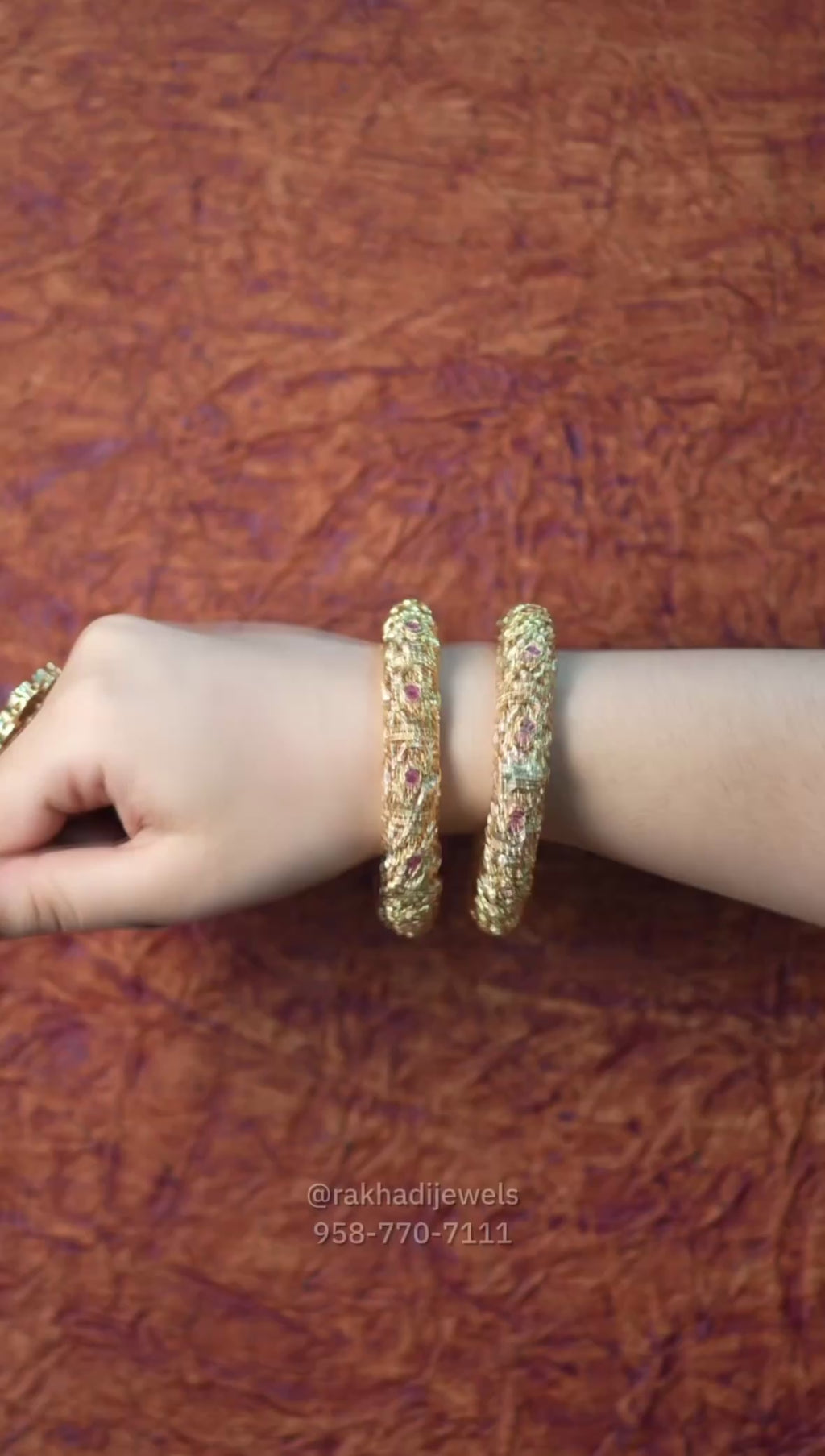 Gold plated bangles