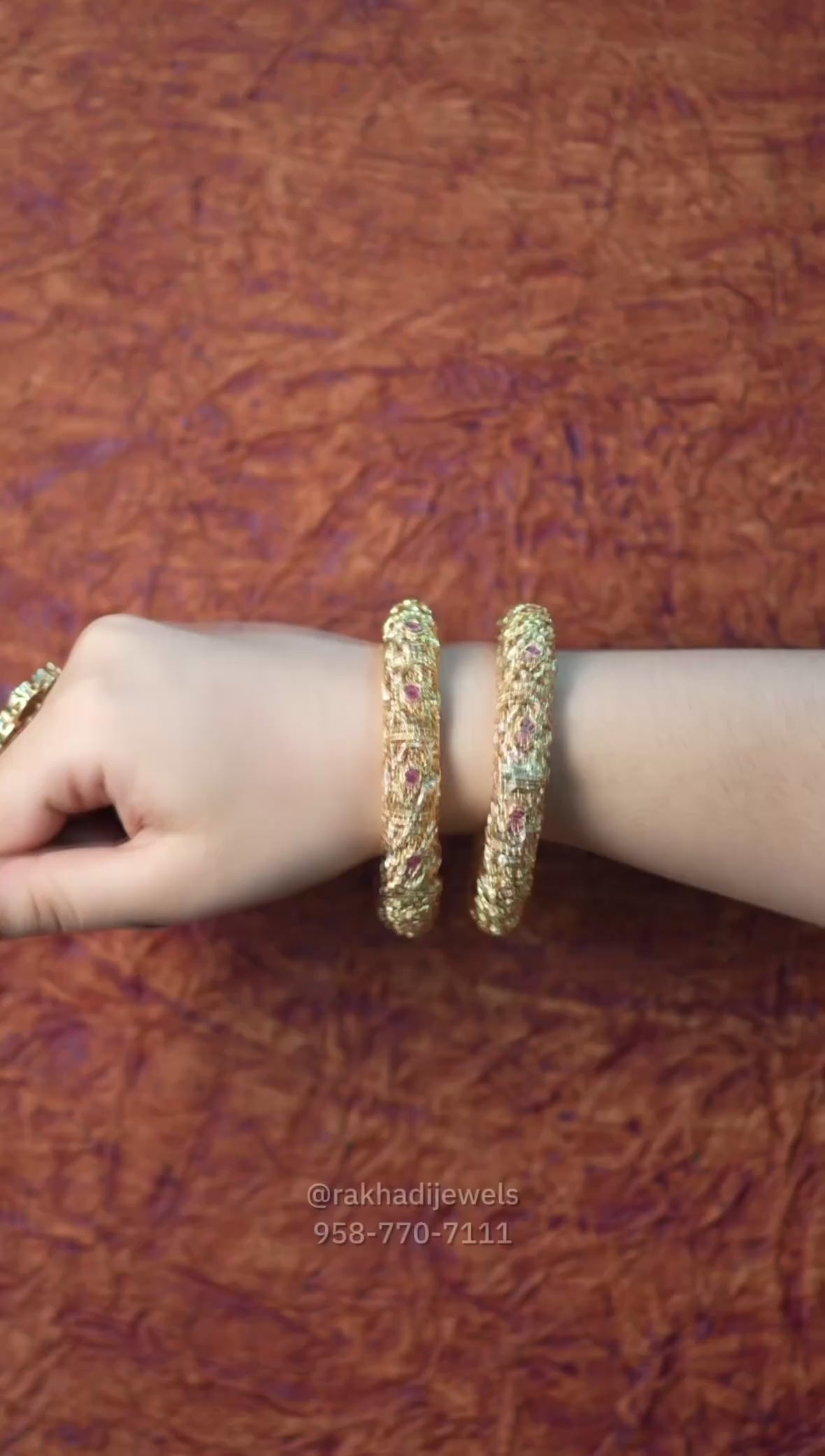 Gold plated bangles
