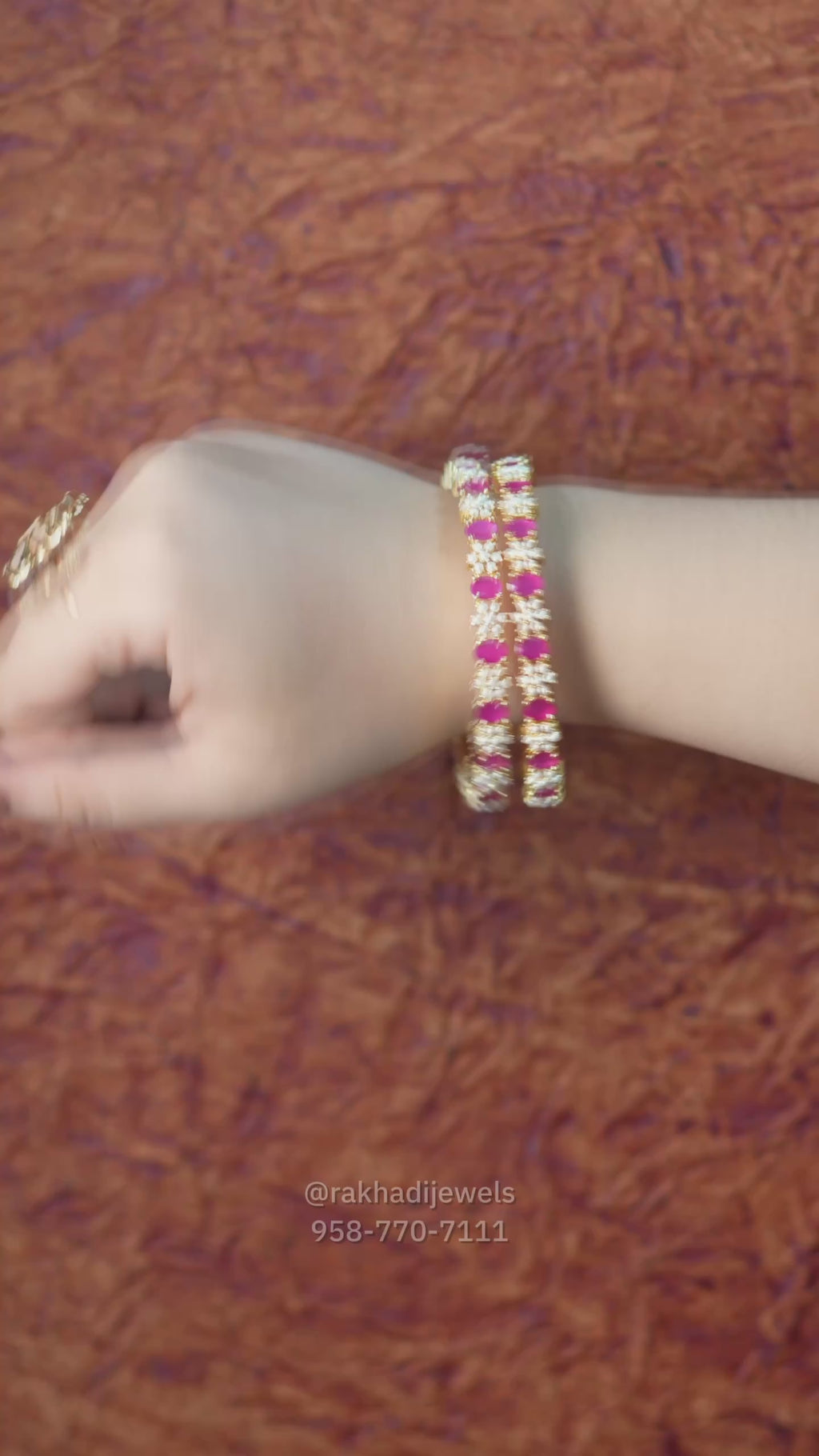 Pearl gold plated bangles